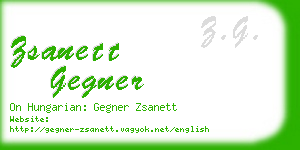 zsanett gegner business card
